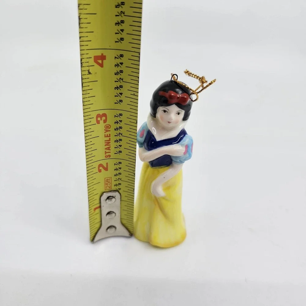 Vintage Disney Japan Snow White Ceramic Ornament with Gold Cord Very Rare Unique
